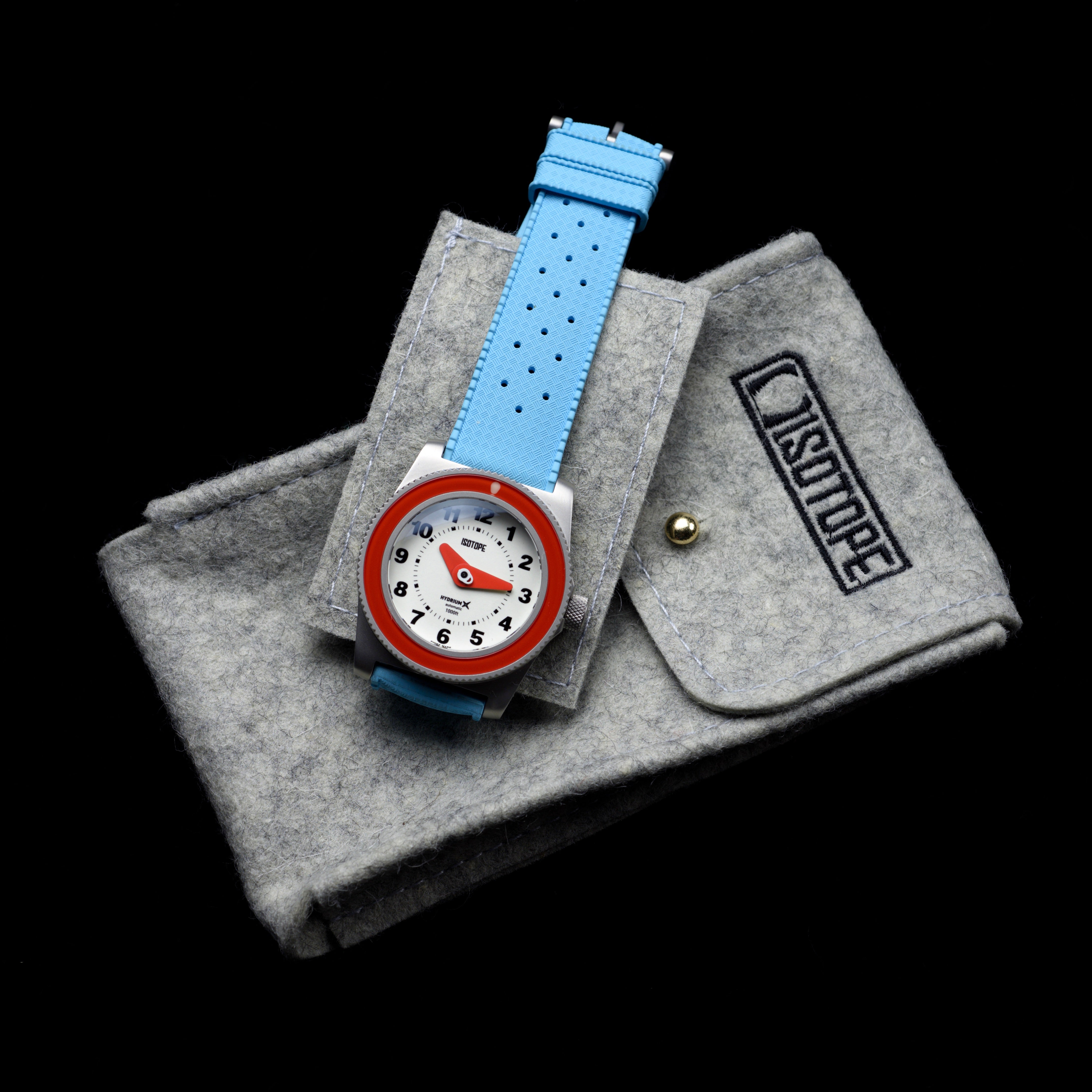Natural Wool Felt Watch Pouch - Grey