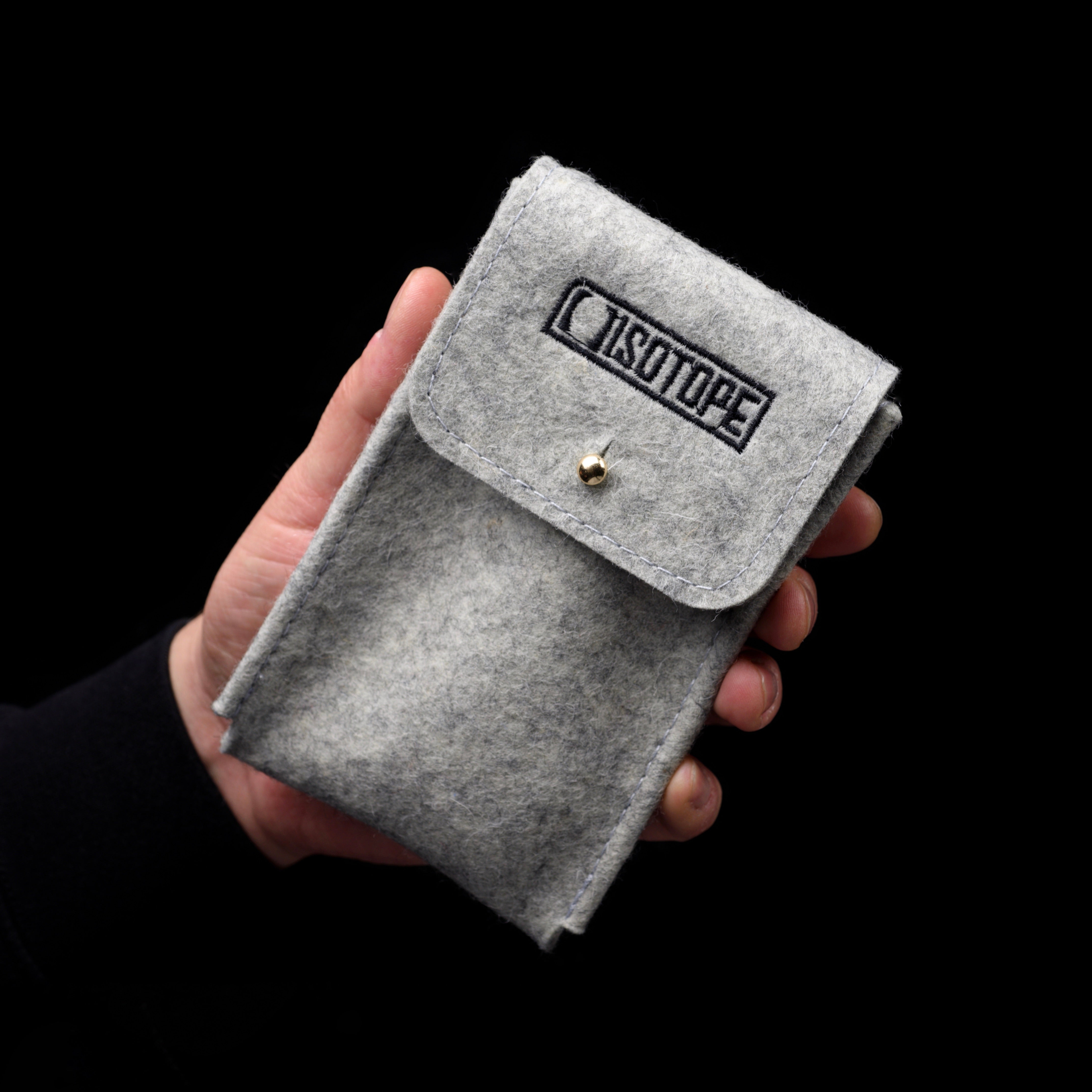 Natural Wool Felt Watch Pouch - Grey
