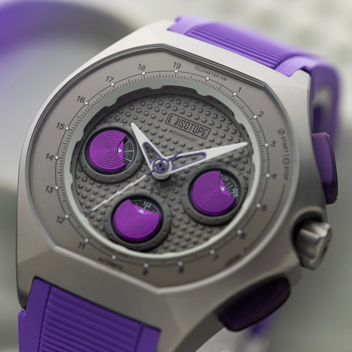Isotope Moonshot Chronograph Thunderclap Close-up