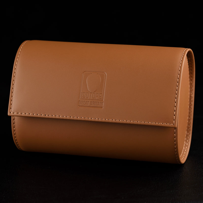 Leather Watch Roll - Camel Series