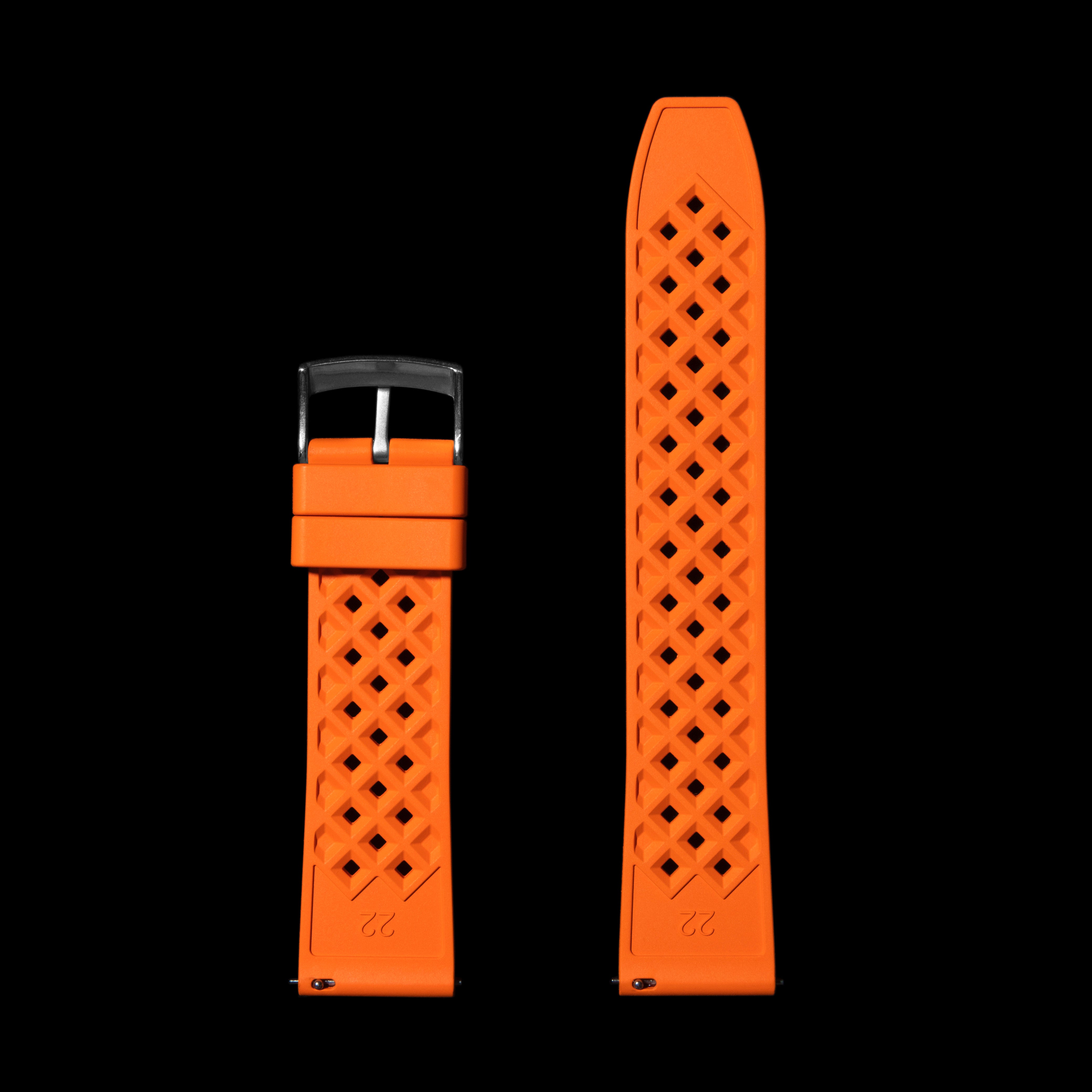 Quick Release Orange FKM Strap