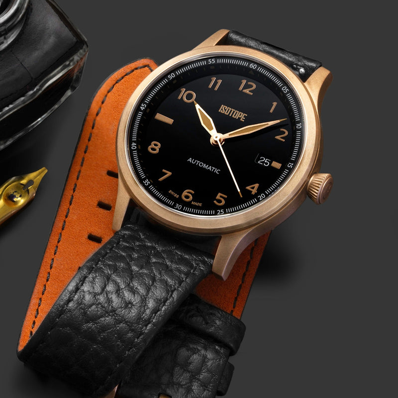 Old Radium ‘Black Ink Bronze’ x Espiral do Tempo – Isotope Watches