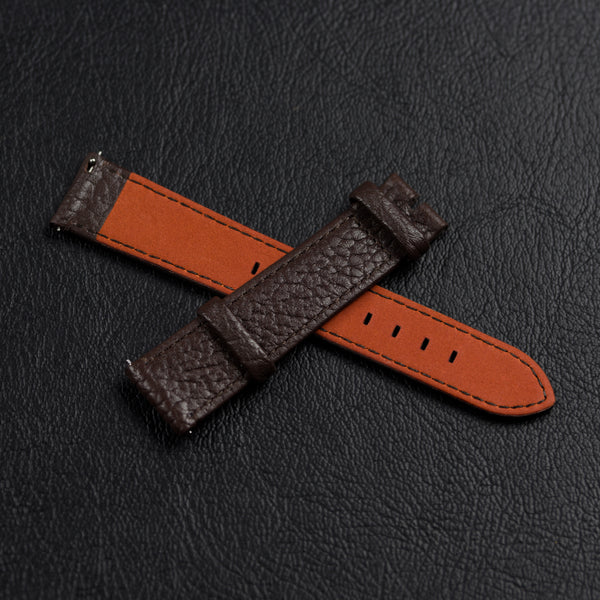 Brown leather strap 20/18mm
