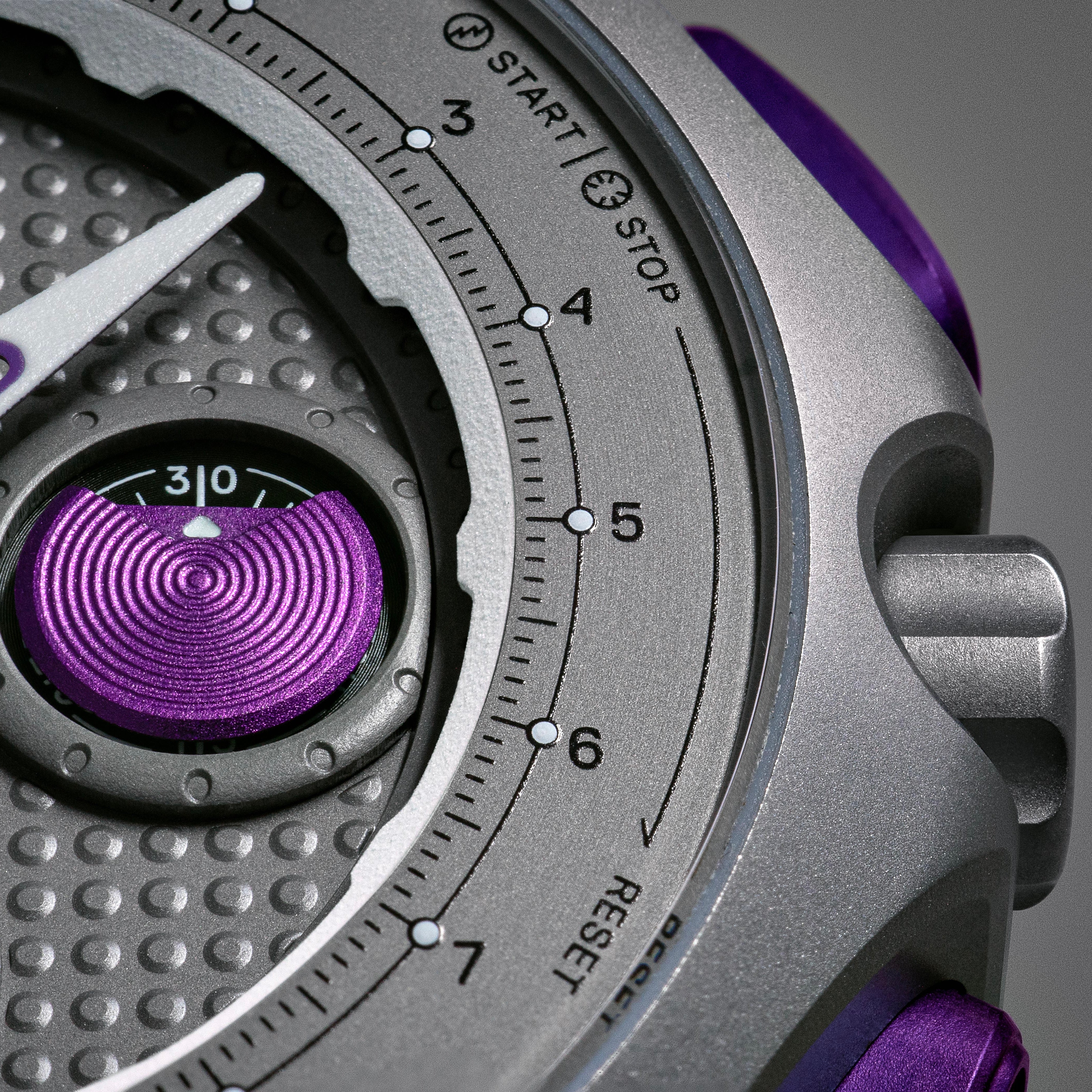 Isotope Moonshot Chronograph Thunderclap Close-up 
