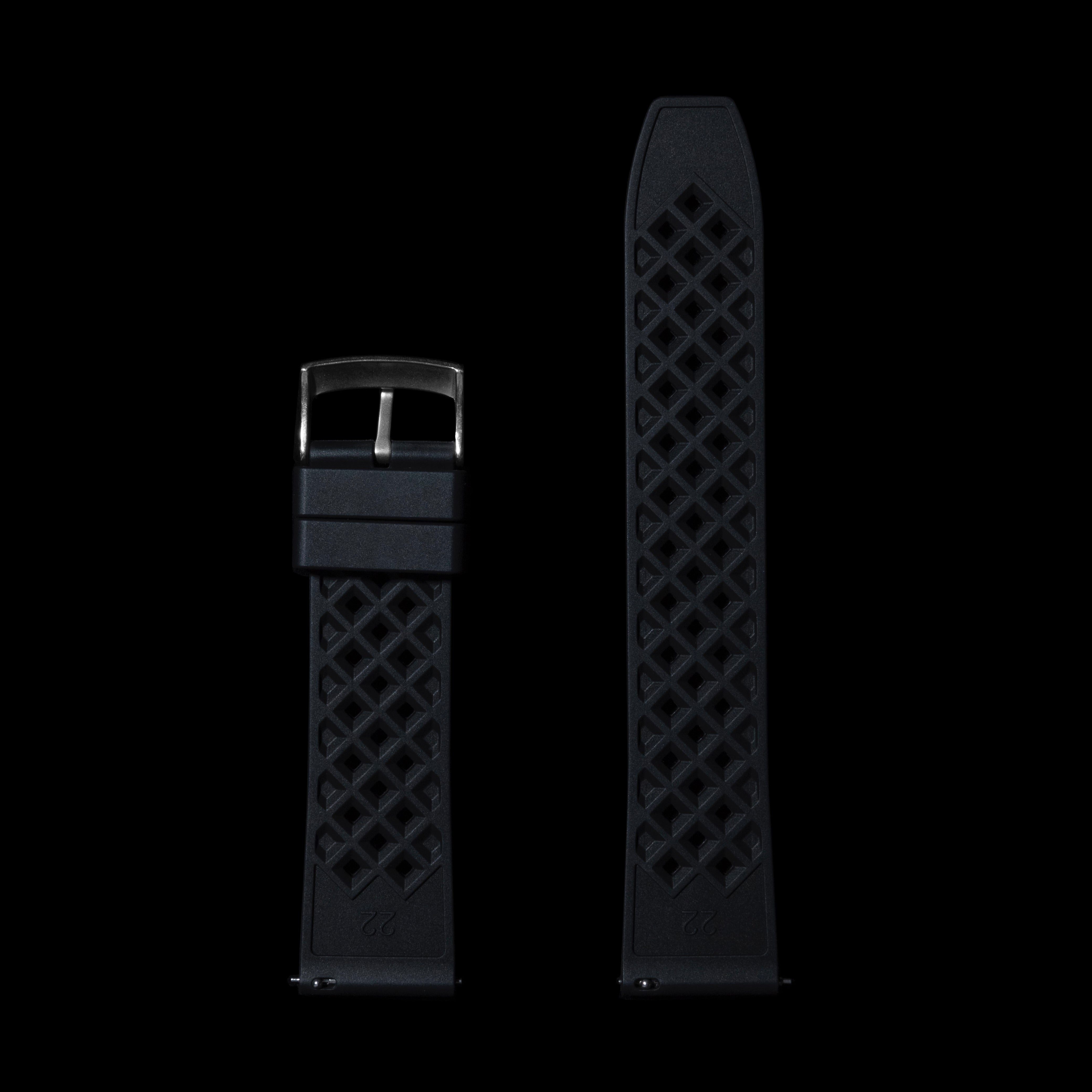 Quick Release Black FKM Strap
